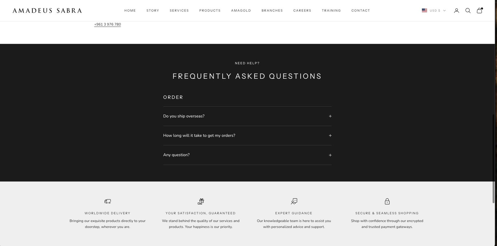 The Frequently Asked Questions page