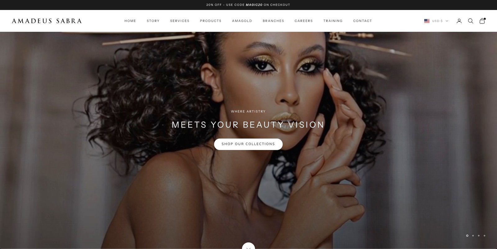 Amadeus Sabra homepage hero slider