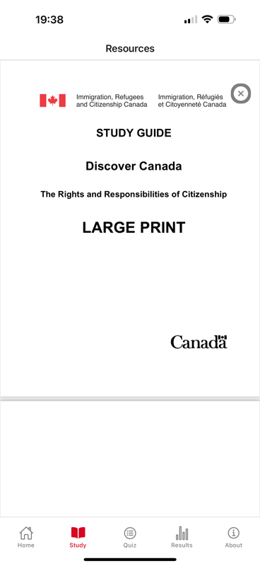 Large Print Study Guide screenshot
