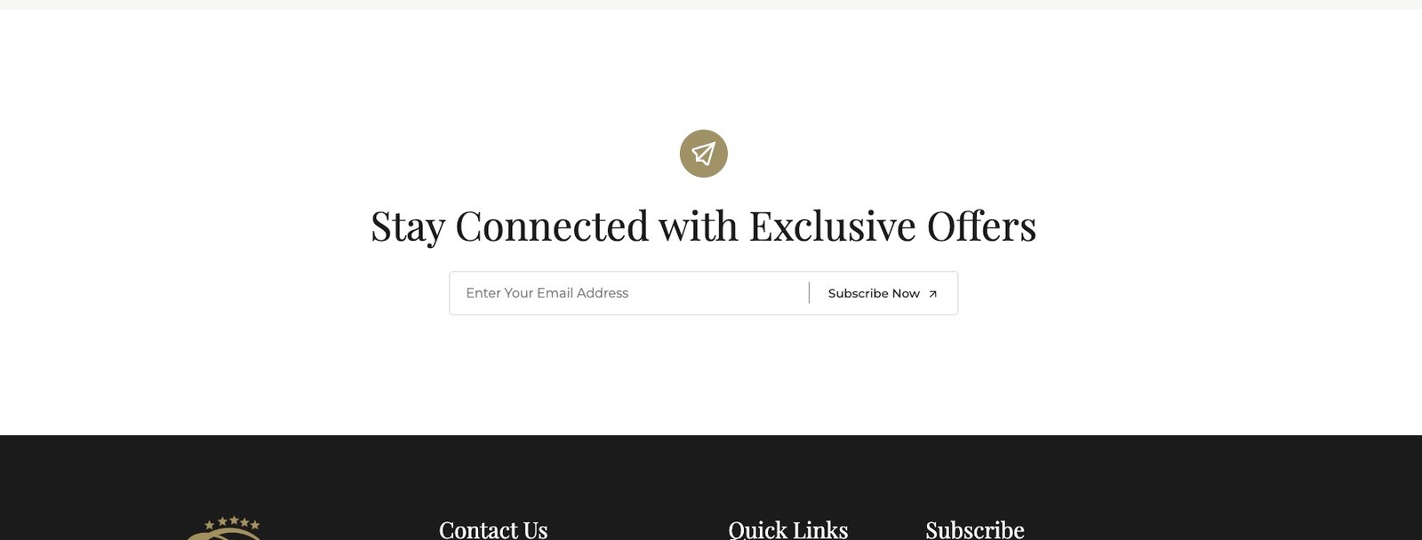 Newsletter subscription form