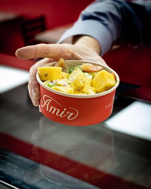 Amir food photography — wraps, salads, and detail shots