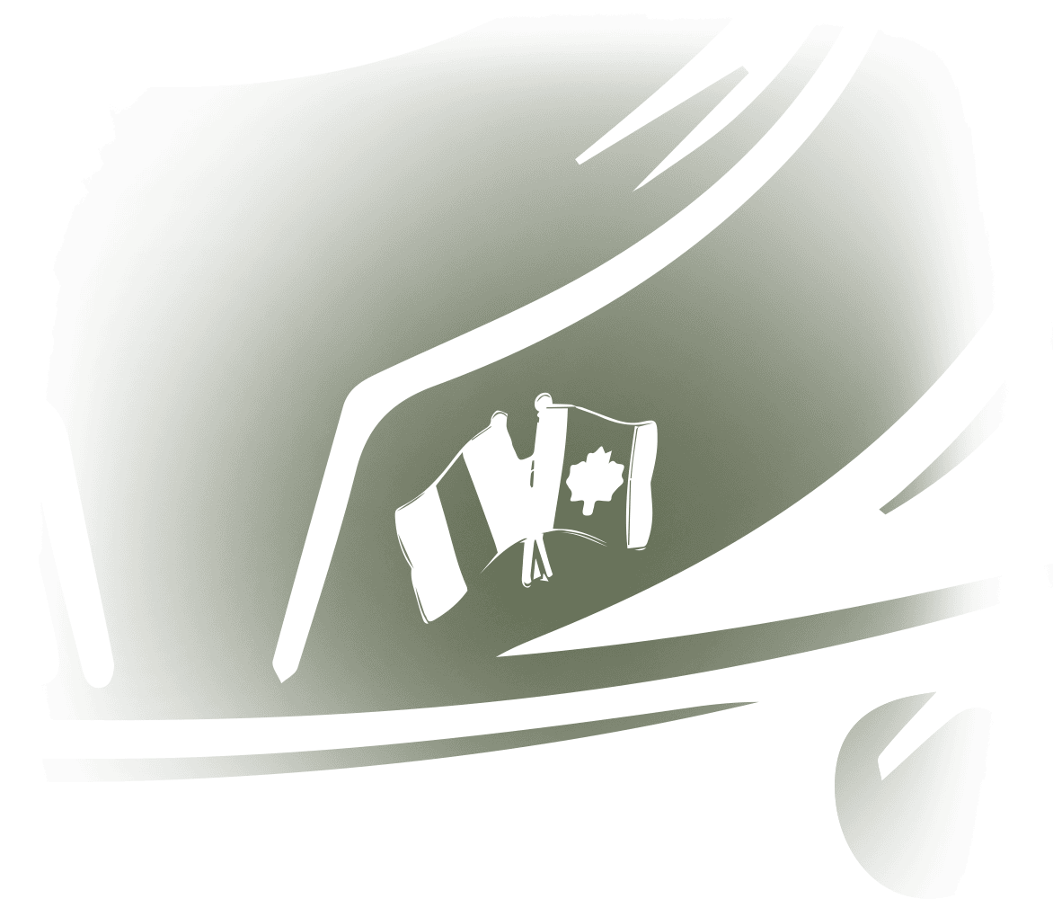 Canadian and Quebec flags on the chef's collar