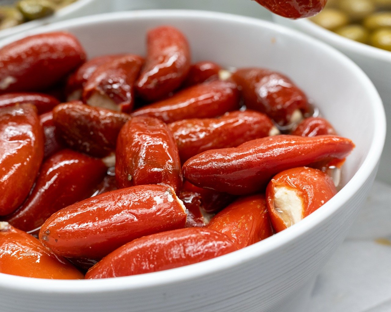 Bowl of stuffed peppers
