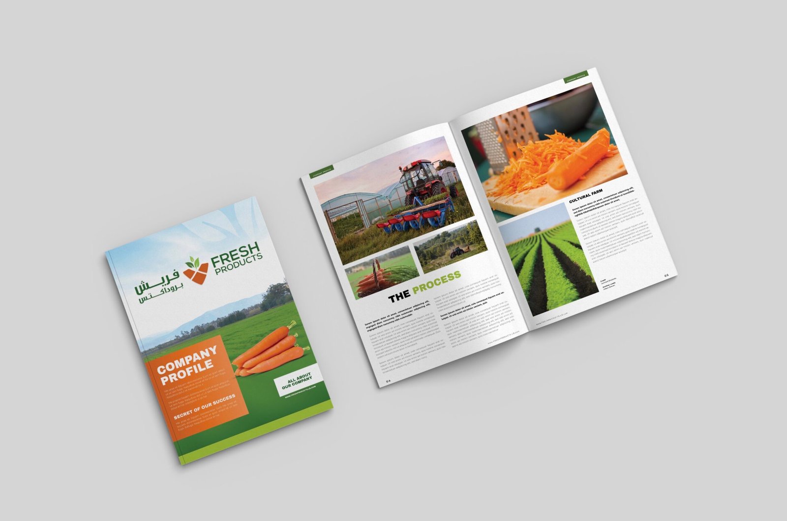 An open catalogue spread