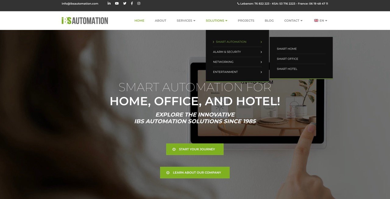 IBS Automation homepage