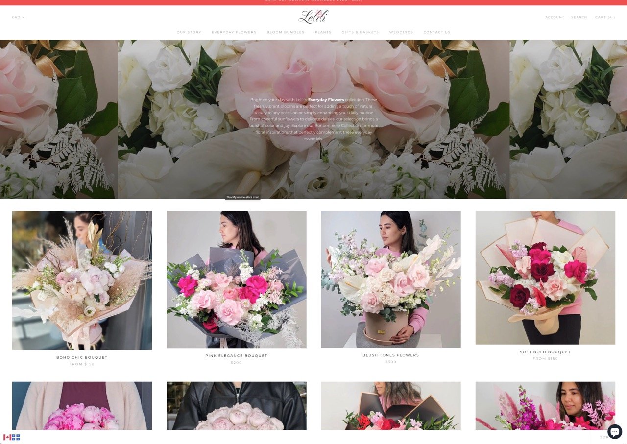 Lelili main products page