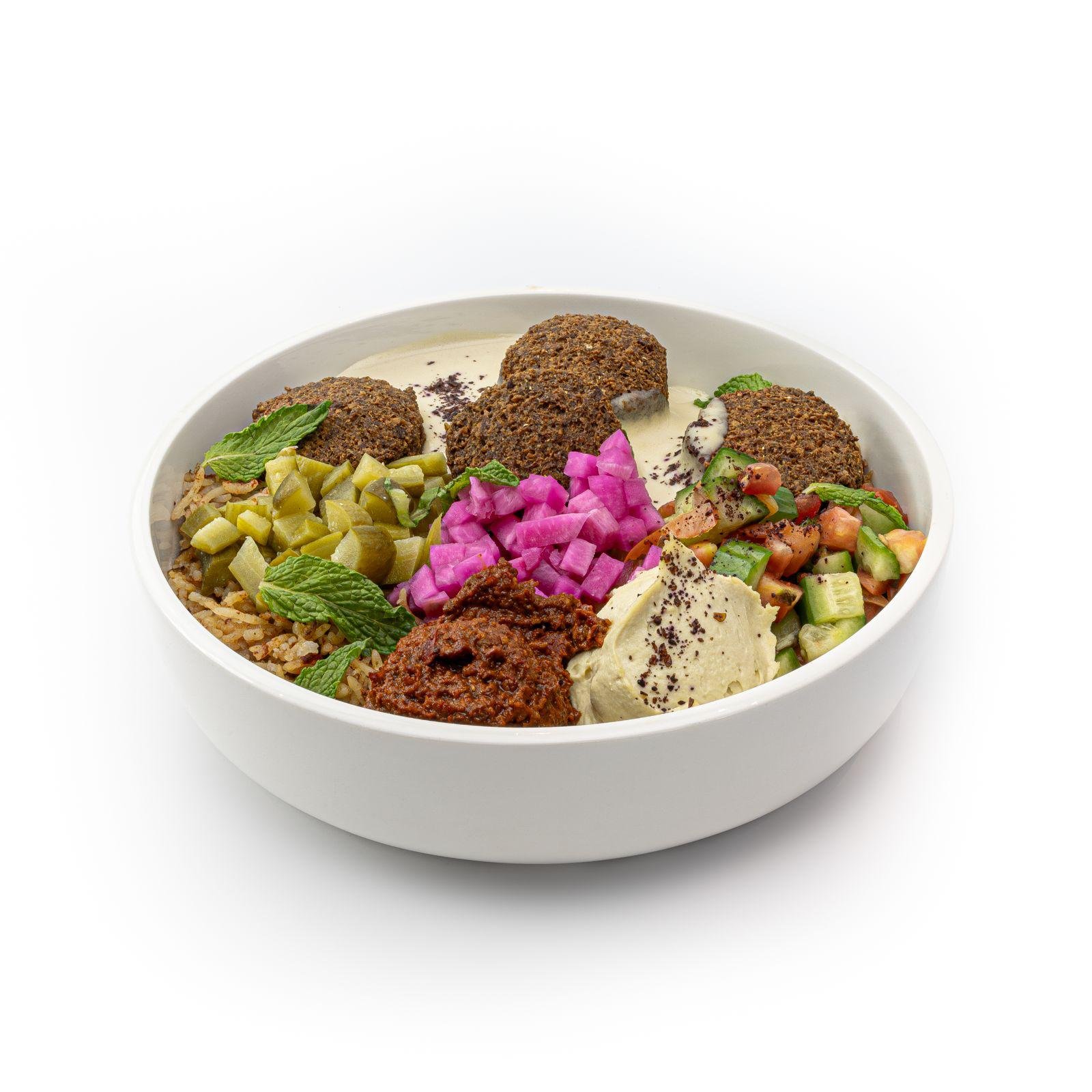 Branded food bowl with food