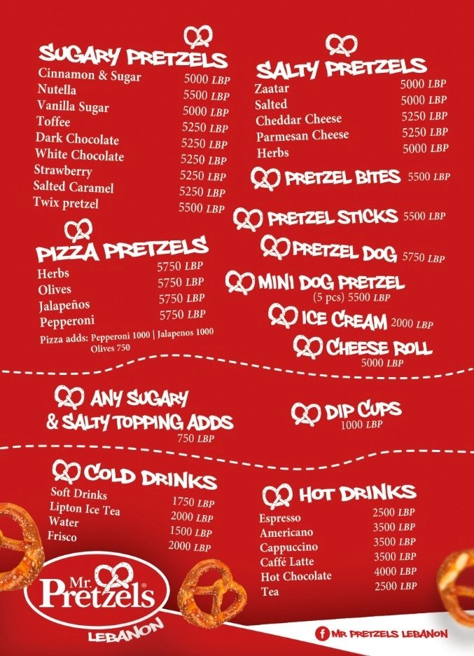 The in-store menu design