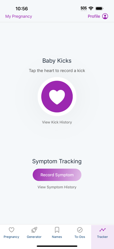 Symptom and kick recorder