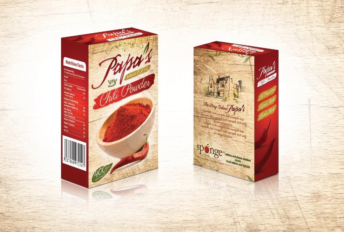 A 3D render of the spice package