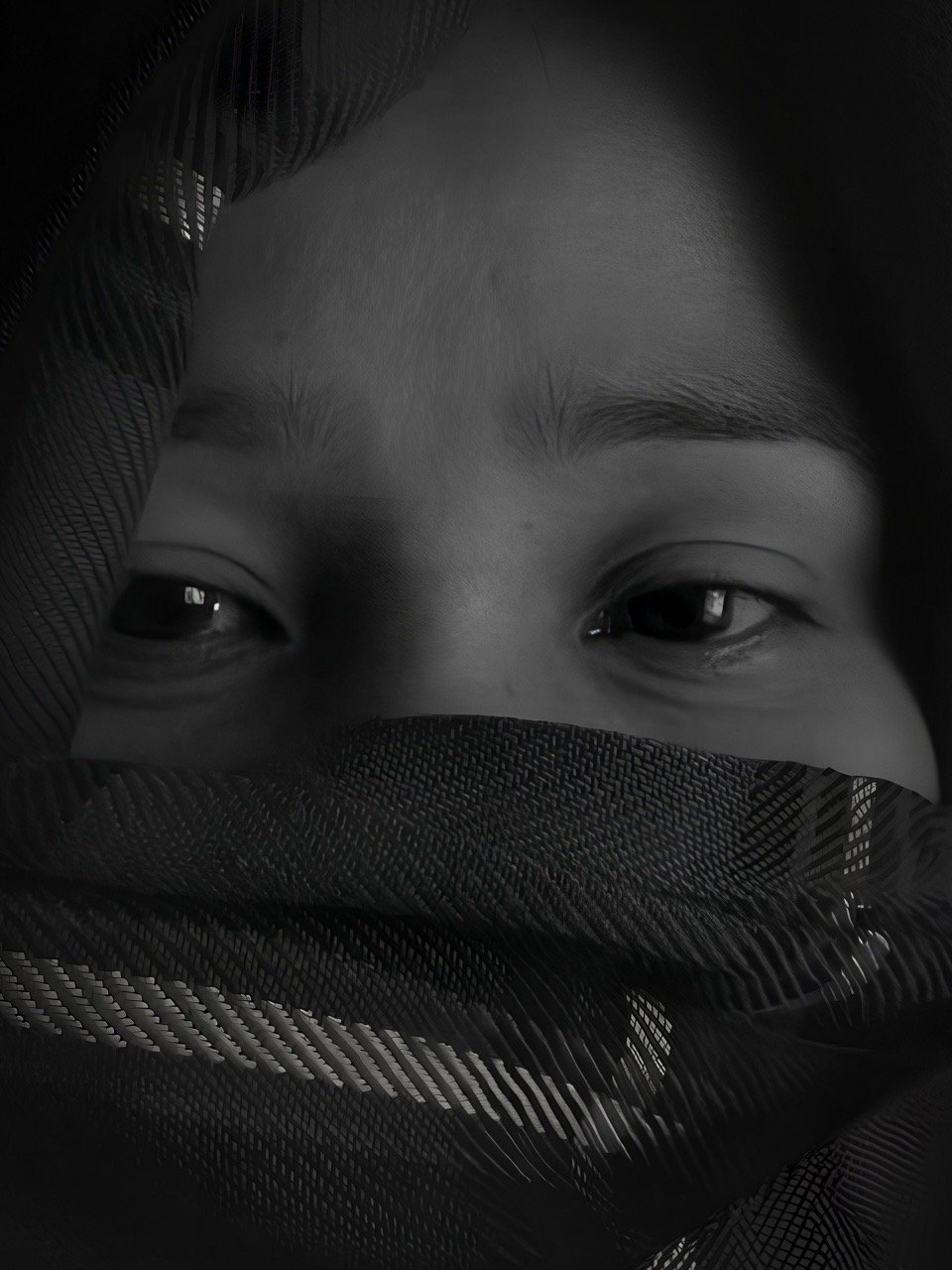 Striking black and white portrait from the Personages collection
