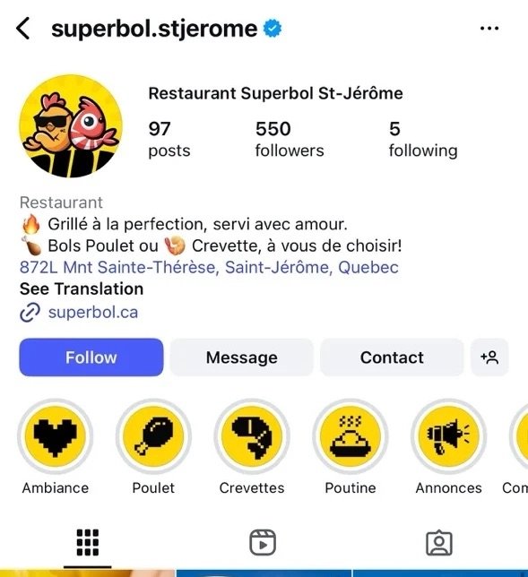 Instagram profile branding