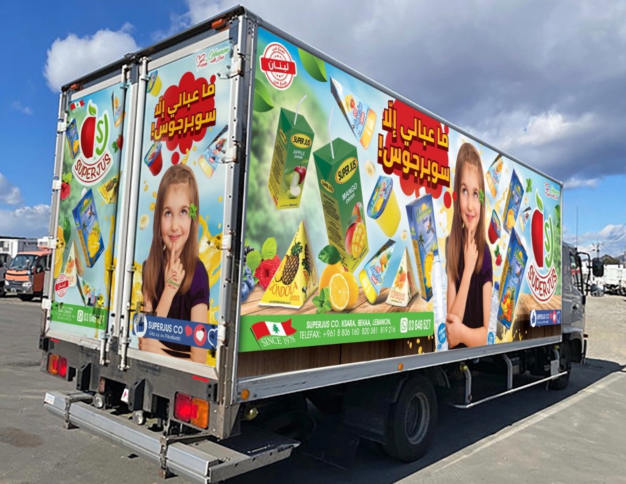 Branded delivery truck