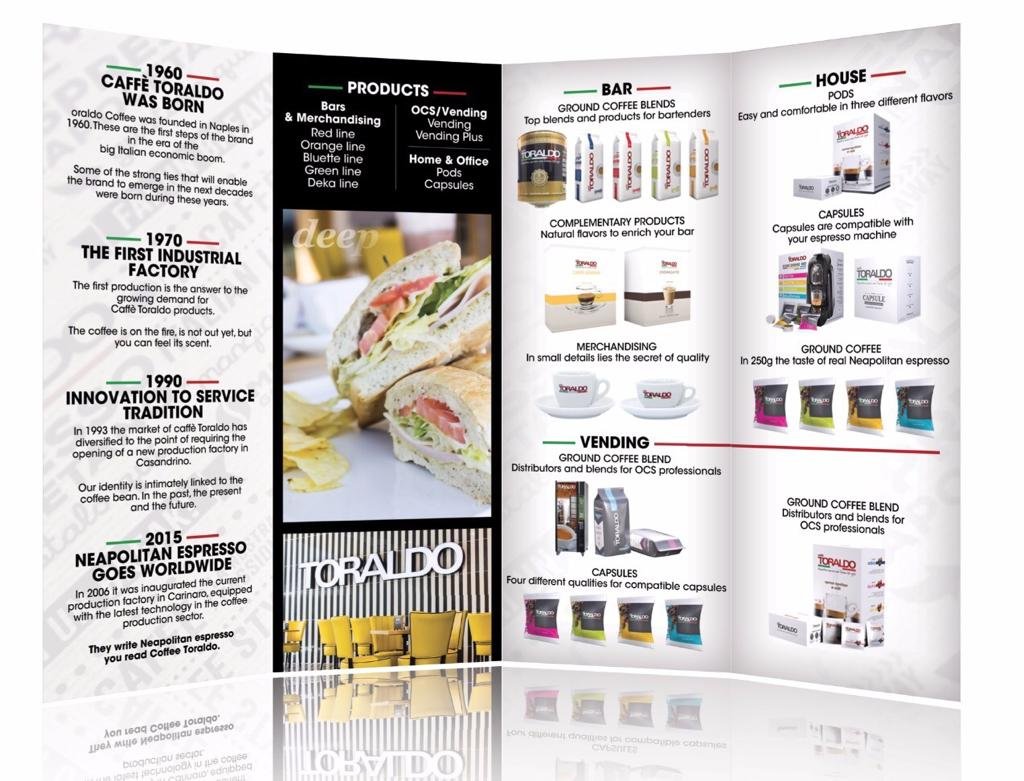 A tri-fold restaurant menu