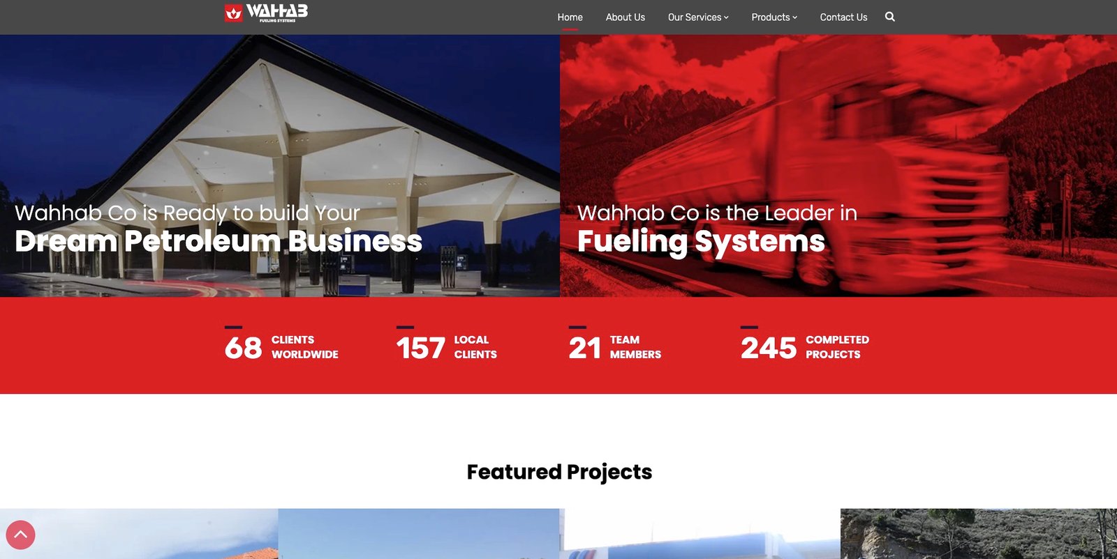 The company's core services and statistics