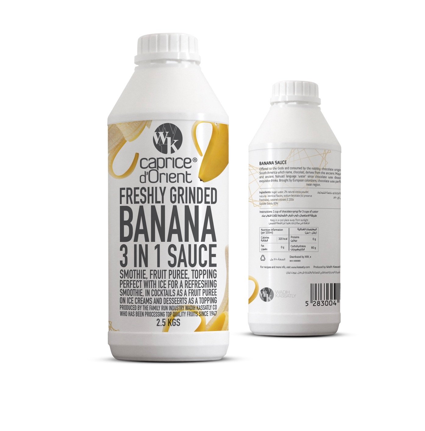 Bottle and label design for banana sauce